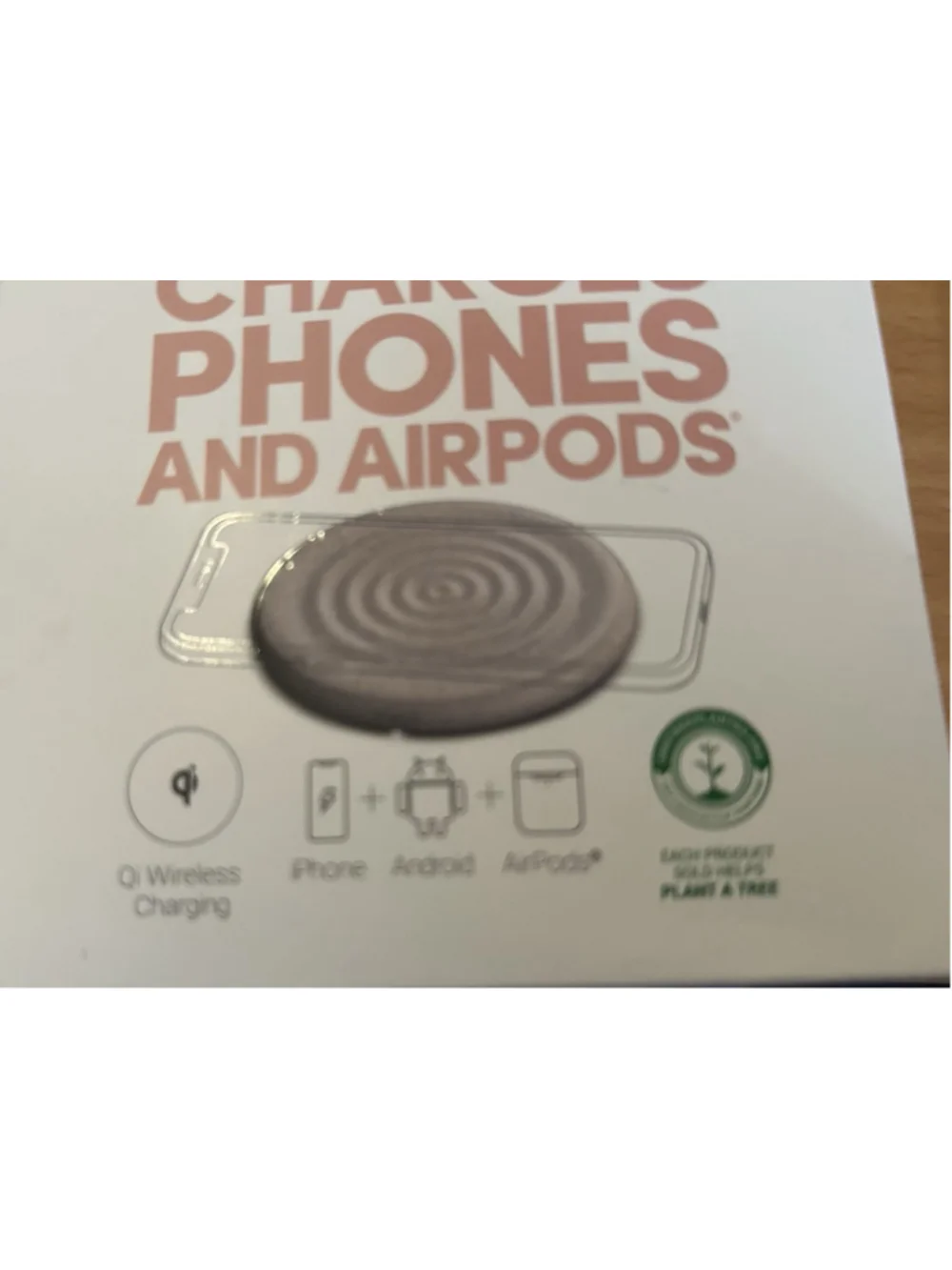 Ripple TYLT 15W Fast Qi Wireless Charger For iPhone, Android and AirPods Grey
